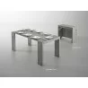 ELASTO Console Table In Light Gray Concrete Grain Melamine - With MEasurement - ELASTO Console Table In Light Gray Concrete Grain Melamine - With MEasurement