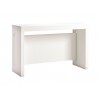 ELASTO Console Table In White Wood Grain Melamine - Angled in White BG