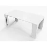 ELASTO Console Table In White Wood Grain Melamine - Top Angled View - ELASTO Console Table In White Wood Grain Melamine - Top Angled View