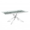 Casabianca ICON Non-extendable Frame Dining Table With Polished Stainless Steel Base