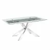 Casabianca ICON Non-extendable Frame Dining Table With Polished Stainless Steel Base - Casabianca ICON Non-extendable Frame Dining Table With Polished Stainless Steel Base