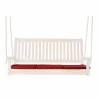 Teak Swing With Red Cushion - Teak Swing With Red Cushion