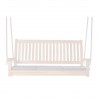 Teak Swing With White Cushion