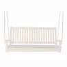 Teak Swing With White Cushion - Teak Swing With White Cushion