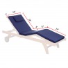 Multi-position Chaise Lounger - Blue - With Dimensions