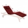 Multi-position Chaise Lounger - Red - With Dimensions