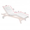 Multi-position Chaise Lounger - White - With Dimensions