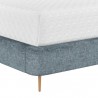 Sunpan Tierra Bed Queen Bergen French Blue / Bergen Taupe - Closeup Base Angle