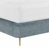 Sunpan Tierra Bed Queen Bergen French Blue / Bergen Taupe - Closeup Base Angle - Sunpan Tierra Bed Queen Bergen French Blue / Bergen Taupe - Closeup Base Angle