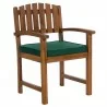 All Things Cedar Rectange Chair with Green Cushion - All Things Cedar Rectange Chair with Green Cushion