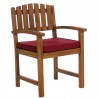 Oval Dining Chair - Angled - Red