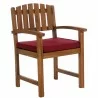 All Things Cedar Rectange Chair with Red Cushion - All Things Cedar Rectange Chair with Red Cushion