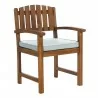 All Things Cedar Rectange Chair with White Cushion - All Things Cedar Rectange Chair with White Cushion