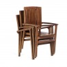 All Things Cedar 5-Piece Butterfly Stacking Chair Set - Stacked