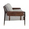 Sunpan Mauti Sofa - Brown - Vault Fog / Bravo Cognac - Side Angle