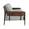 Sunpan Mauti Sofa - Brown - Vault Fog / Bravo Cognac - Side Angle - Sunpan Mauti Sofa - Brown - Vault Fog / Bravo Cognac - Side Angle