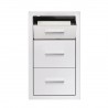 Summerset Grills 17 Vertical 2-Drawer And Paper Towel Holder Combo With Masonry Frame Return - With OPened Drawer