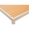 Teak Inlay Table - Gray Faux Teak - Table Edge