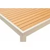 Teak Inlay Table - Gray Faux Teak - Table Edge - Teak Inlay Table - Gray Faux Teak - Table Edge