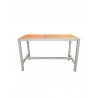 Teak Inlay Table - Gray Faux Teak - 36x70