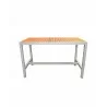 Teak Inlay Table - Gray Faux Teak - 36x70 - Teak Inlay Table - Gray Faux Teak - 36x70