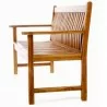 Teak Garden Wooden Bench - Side Angle - Teak Garden Wooden Bench - Side Angle