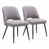 Zuo Modern Teddy Dining Chair in Gray - Set of 2 