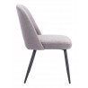 Zuo Modern Teddy Dining Chair in Gray - Side View