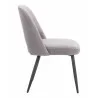 Zuo Modern Teddy Dining Chair in Gray - Side View - Zuo Modern Teddy Dining Chair in Gray - Side View