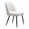 Zuo Modern Teddy Dining Chair in Ivory - Angled View - Zuo Modern Teddy Dining Chair in Ivory - Angled View