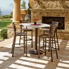 Telescope Casual Avant MGP Aluminum Stacking Armless Bar-Height Chair - Set of 2