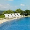 Telescope Casual Dune MGP Sling Stacking Armless Chaise - Telescope Casual Dune MGP Sling Stacking Armless Chaise