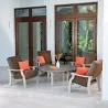 Telescope Casual St. Catherine Marine Grade Polymer Deep Cushion Two-Seat Loveseat - Telescope Casual St. Catherine Marine Grade Polymer Deep Cushion Two-Seat Loveseat