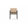 Azzurro Terra Dining Chair With Matte Charcoal Aluminum Frame and Natural All-Weather Wicker - Front - Azzurro Terra Dining Chair With Matte Charcoal Aluminum Frame and Natural All-Weather Wicker - Front