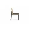 Azzurro Terra Armless Dining Chair With Matte Charcoal Aluminum Frame and Natural All-Weather Wicker - Side - Azzurro Terra Armless Dining Chair With Matte Charcoal Aluminum Frame and Natural All-Weather Wicker - Side