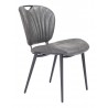 Zuo Modern Terrence Dining Chair (Set of 2) Vintage Gray- Front- Side View