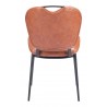 Zuo Modern Terrence Dining Chair (Set of 2) Vintage Brown- Back View