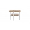 Azzurro Texoma Dining Chair With Natural Aluminum Frame And Almond All-Weather Wicker - Angled