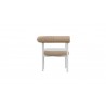 Azzurro Texoma Dining Chair With Natural Aluminum Frame And Almond All-Weather Wicker - Side