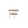 Azzurro Texoma Dining Chair With Natural Aluminum Frame And Almond All-Weather Wicker - Back Angled - Azzurro Texoma Dining Chair With Natural Aluminum Frame And Almond All-Weather Wicker - Back Angled