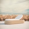 Azzurro Living Texoma Lounge Chair With Natural Aluminum Frame And Almond All-Weather Wicker - Lifestyle