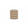 Azzurro Living Texoma Side Table With Dekton Top Base Only With Natural Aluminum And Almond All-Weather Wicker - Side - Azzurro Living Texoma Side Table With Dekton Top Base Only With Natural Aluminum And Almond All-Weather Wicker - Side