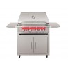 TrueFlame Deluxe Cart With Fold-Down Side Shelves - Grill Closed