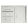 TrueFlame 33" 3-Drawer And Access Door Combo - Front