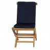 Oval Folding Chair - Blue - Front - Oval Folding Chair - Blue - Front