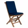 Oval Folding Chair - Blue - Angled - Oval Folding Chair - Blue - Angled