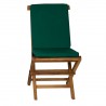 All Things Cedar Folding Chair - Green Cushion - Front