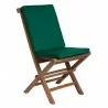 9-Piece Butterfly Folding Chair Set & Green Cushion - Angled - 9-Piece Butterfly Folding Chair Set & Green Cushion - Angled