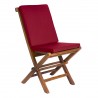 All Things Cedar Folding Chair - Red Cushion - Angled