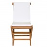 Oval Folding Chair - White - Front